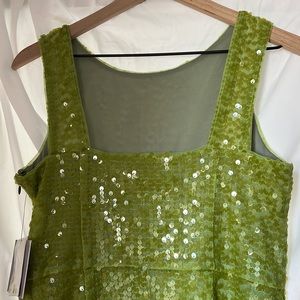 Andrew Marc Green Sequin Dress